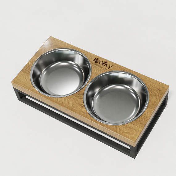 Миски на підставці для маленьких собак та котів Hollky Base XS (2 × 0,25 л) BXS-28145-GRNT | Зображення 5