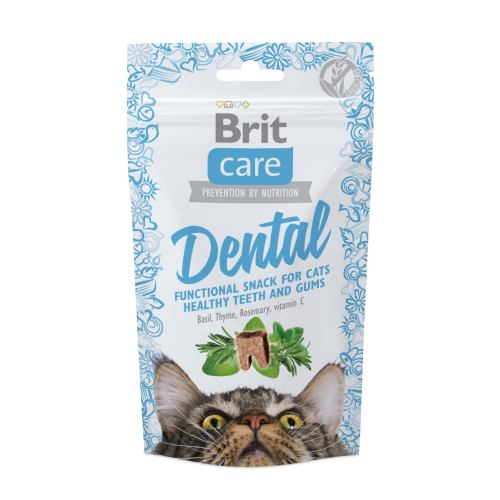 Лакомства Brit Care Shiny Dental для котов с индейкой 50г