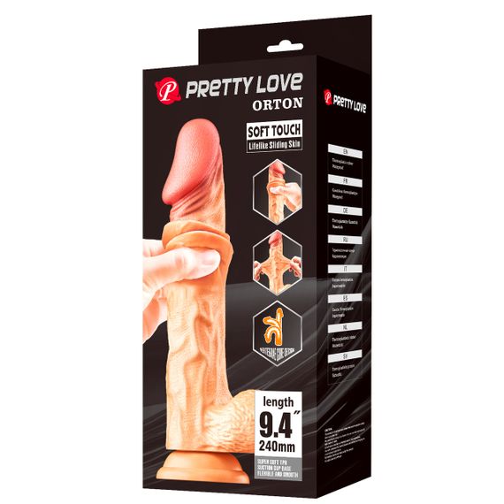 Фалоімітатор - Pretty Love Sliding Skin 9.4" Flesh Sex Aura | Зображення 9