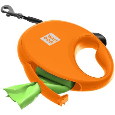 Поводок для собак WAUDOG R-leash с контейнером для пакетов M до 20 кг 5 м оранжевый (26284) | Зображення 3
