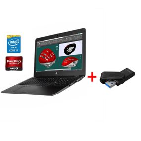 Мобільна робоча станція HP ZBook 15U G3 / 15.6" (1920x1080) IPS / Intel Core i7-6500U (2 (4) ядра по 2.5 - 3.1 GHz) / 16 GB DDR4 / 256 GB SSD NVMe / AMD FirePro W4190M, 2 GB GDDR5, 128-bit / WebCam / Win 10 Pro б/в + Подарунок Накопичувач Kingston 64 ГБ