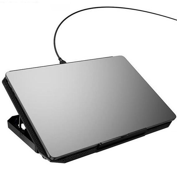 Охлаждающий кулер-подставка для ноутбука Hoco GA4 Jade Cooling Stand Black | Зображення 5