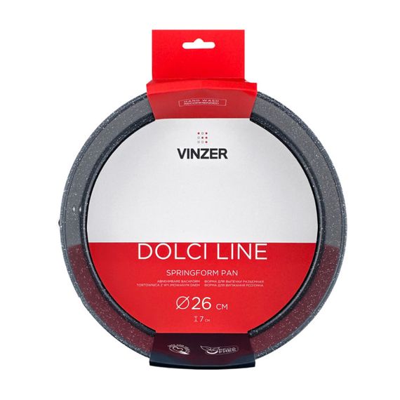 Форма для випікання кругла розбірна Vinzer Dolci Line 50787 26х7 см чорна | Зображення 5