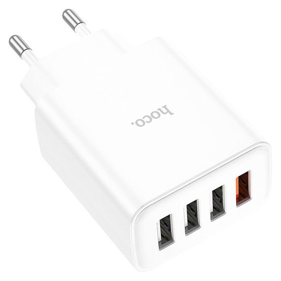 МЗП Hoco C102A Fuerza QC3.0 (4USB-A) White | Зображення 3
