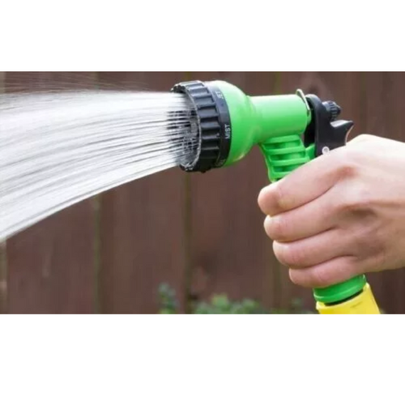 Гнучкий садовий шланг Garden Hose 10 м, для поливання саду та городу з насадкою розпилювачем поливальний набір на котушці | Зображення 6