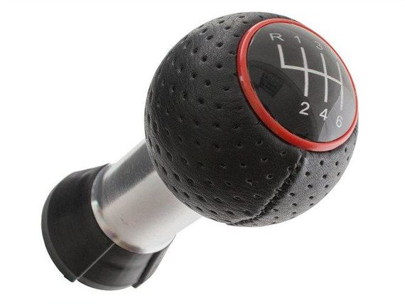 Audi A3 8L 96-03 ручка перемикання передач чорний + червоне кільце 6 передач ауді а3 8