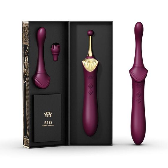 Вагінально-кліторальний вібратор Zalo — Bess Velvet Purple, мультифункціональний із насадками Sex Aura | Зображення 7