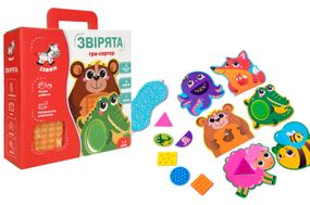 Дерев'яна мозаїка Vladi Toys Звірятка (укр) (ZB2002-05)