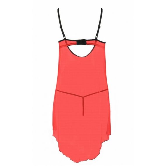 Пеньюар із відкритими грудьми CHERRY CHEMISE red S/M - Passion | Зображення 3