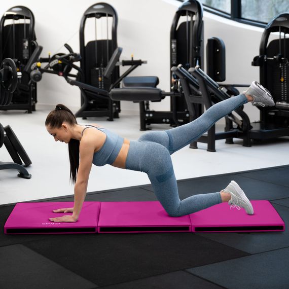 Мат гимнастический жесткий Gymtek 5см розовый | Зображення 5