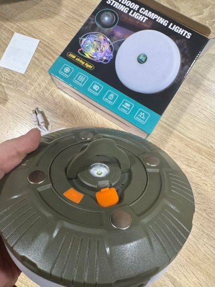 Аккумуляторный фонарь с гирляндой, USB и магнитным креплением / Подвесной фонарь для кемпинга 20м | Зображення 4