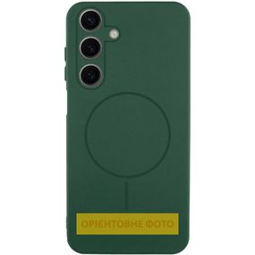 Чохол Silicone Cover Lakshmi Full Camera (AA) with Magnetic Fit для Samsung Galaxy A07 Зелений / Dark green