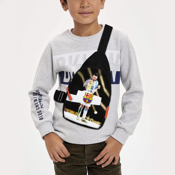 Сумка через плече дитяча Ліонель Мессі 29х17 см сумка слінг для хлопчика (02071)