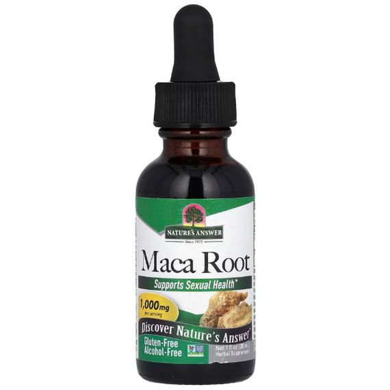 Мака Nature's Answer Maca Root, Alcohol-Free 1000 mg 30 ml /30 servings/
