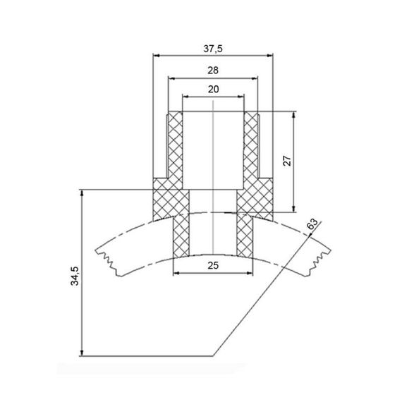 Вварное седло PPR Blue Ocean 63х20 | Зображення 1