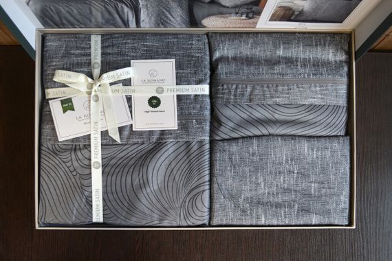 Постільна білизна La Romano Premium Satin 200×220 Nesy Grey | Зображення 6