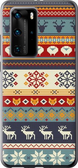 Чехол на Huawei P40 Pro Рождественский орнамент "3303u-1839-17620"