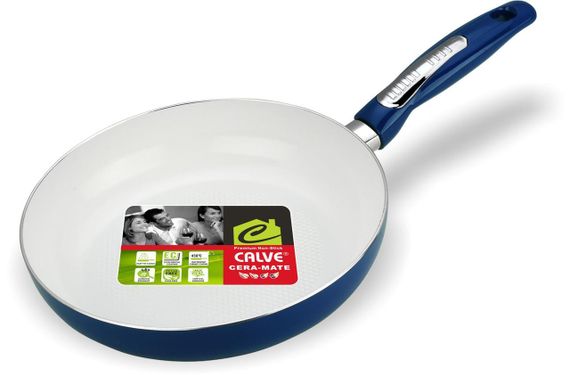 Сковорода антипригарна Calve 24 см CL-1916 алюмінієва для всіх плит синя