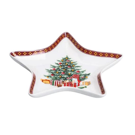 Блюдо сервировочное в форме звезды 25×21 см новогоднее HP-SD-2 | Зображення 4