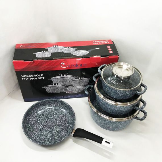 Каструля з якісних матеріалів, Каструлі з прозорими кришками, Набір кастрюль для електричних плит VJ-61 | Зображення 4