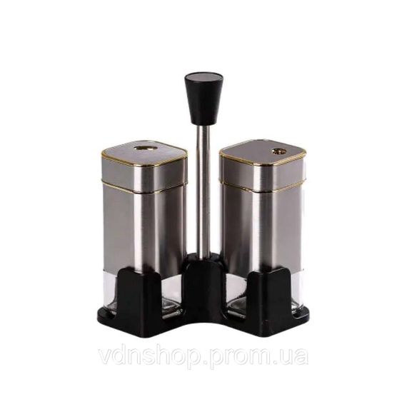 Набір для спецій на підставці 2 баночки для солі та перцю по 120 мл HP531T1005J