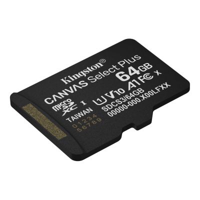 Карта памяти Kingston 64GB microSDXC class 10 UHS-I V10 A1 Canvas Select Plus (SDCS3/64GBSP) | Зображення 1