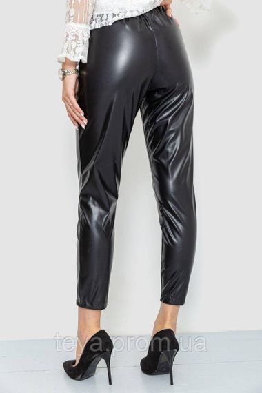 Лосини жіночі з екошкіри колір чорний розмір XL FA_007886 | Зображення 3
