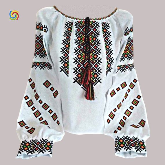 Рубашка Украинская вышиванка  44428752 цвет белый размер M