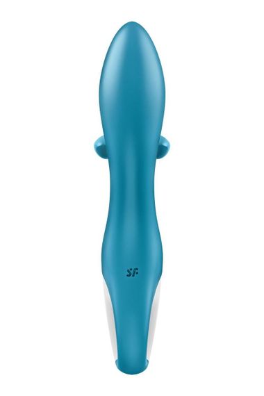 Вибратор кролик с тройным отростком Satisfyer Embrace me Turquoise, 2 мотора, диаметр 3,6 см | Зображення 5