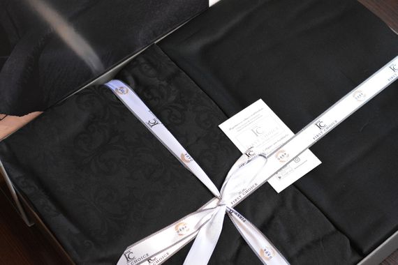 Постільна білизна First Choice Jacquard Satin 200x220 Lamone Black | Зображення 2