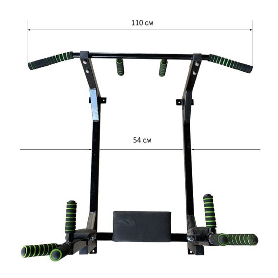 Тренажер турник с подъемными брусьями Iron Pro 4 в 1 NE-TR-5B, с мягкими ручками, черный | Зображення 3