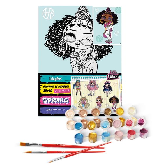 Картина по номерам "L.O.L. Surprise! Tweens Hoops Cutie" KHO6285, 30х40 см | Зображення 1