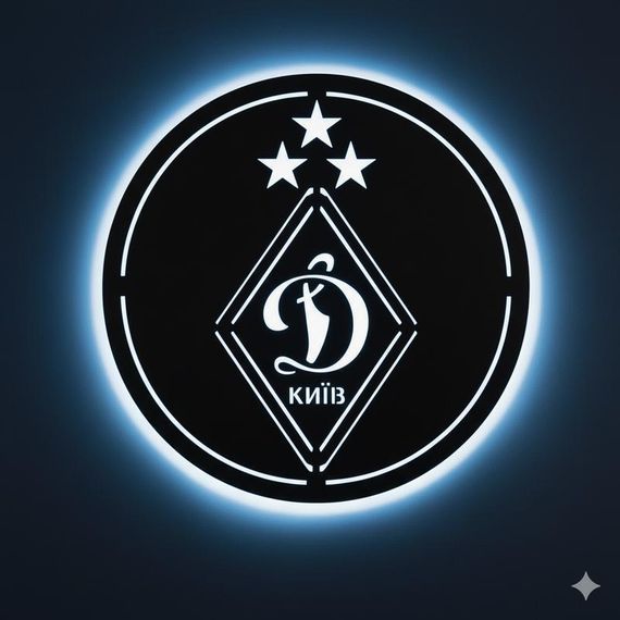 Панно декоративная картина на стену ФК Динамо Киев LED подсветка 400х400 acr-p000092 | Зображення 1