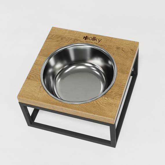 Миска на подставке для кошек и средних собак Hollky Base Solo M (1 × 0,8 л) Solo M-212110-GRNT | Зображення 5