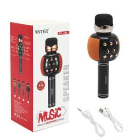 Беспроводной микрофон караоке блютуз WSTER WS-2911 Bluetooth динамик. ME-450 Цвет: оранжевый
