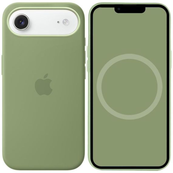 Чохол Silicone case (AAA) with Magsafe and Animation для Apple iPhone 17 Air (6.5") Light Moss