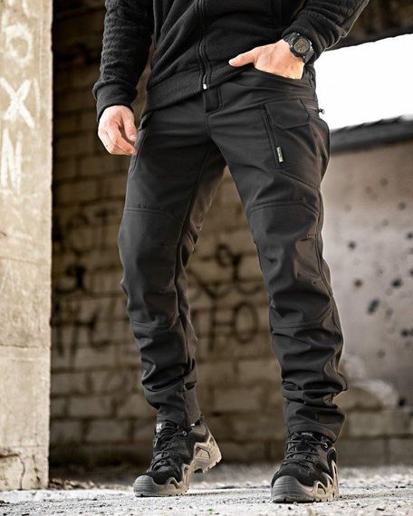 Зимові тактичні штани софтшел REVISION чорні ПП7968