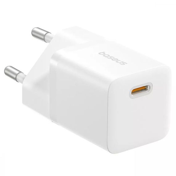СЗУ Baseus GaN5 Fast Charger (mini) PD20W (1USB-C) + кабель Type-C to Type-C (P10110900113) Moon White | Зображення 2