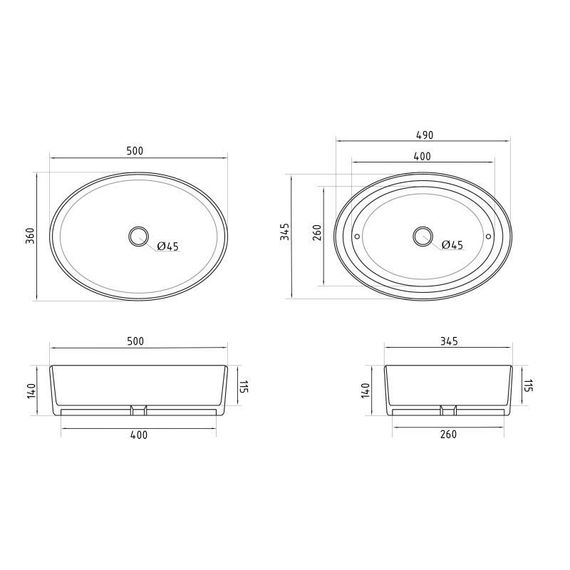 Раковина-чаша Qtap Kolibri 500x360x140 White QT10116065W | Зображення 1