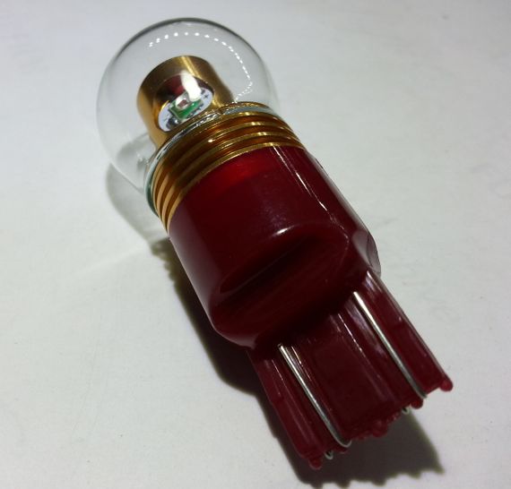 Світлодіодна Автолампа 7443 W21 / 5W (T20), 20W RED (380Lm) (CREE LED) двоконтактна червона | Зображення 1