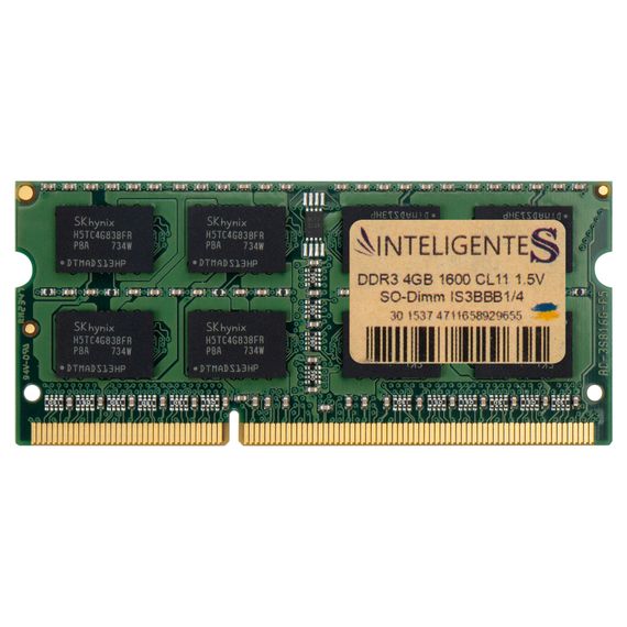 Модуль пам'яті для ноутбука SoDIMM DDR3 4GB 1600 MHz INTELIGENTES (IS3BBB1/4)