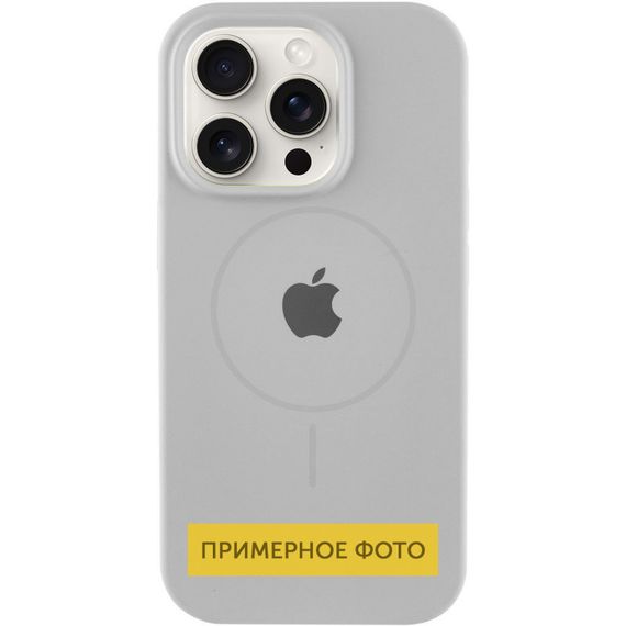 Чехол Silicone Case Full Protective (AA) with MagSafe для Apple iPhone 16 Plus (6.7") Серый / Light Grey
