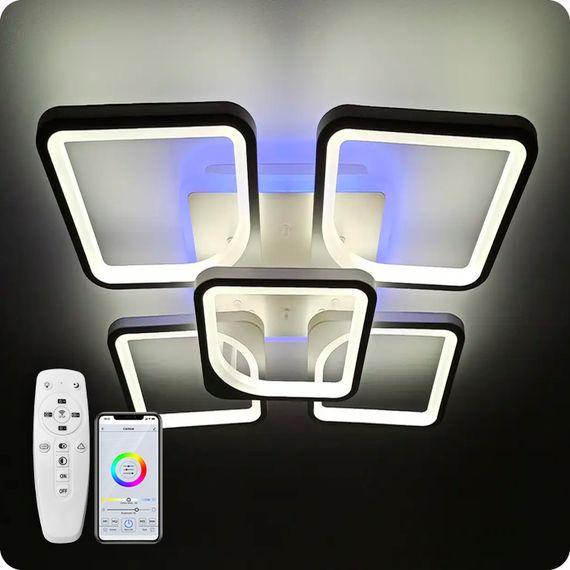 Люстра світлодіодна 517 Dlight 3color з пультом 150Вт Білий (01667) | Зображення 5