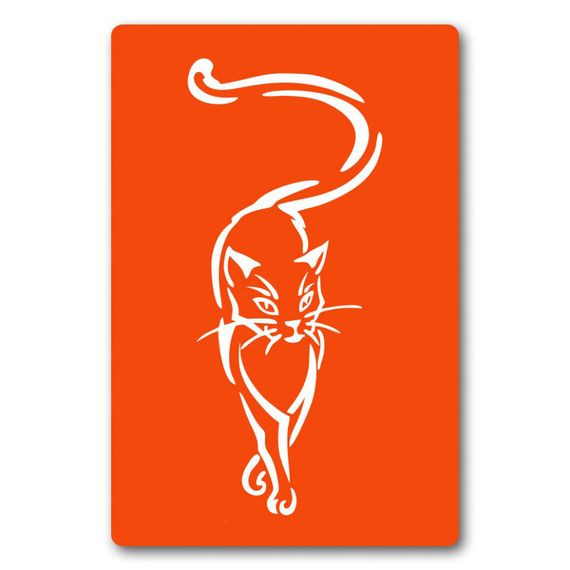 Трафарет для біо-тату Котик kx001-24*34см, розмір 24х34 см
