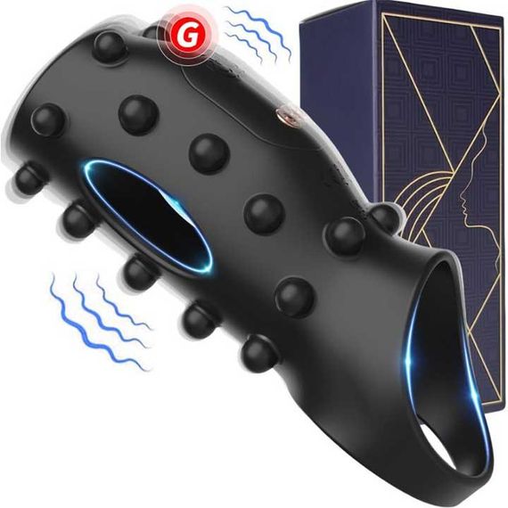 Насадка с вибрацией и шипами на пенис и мошонку Ultimate Couples Cage USB | Зображення 5