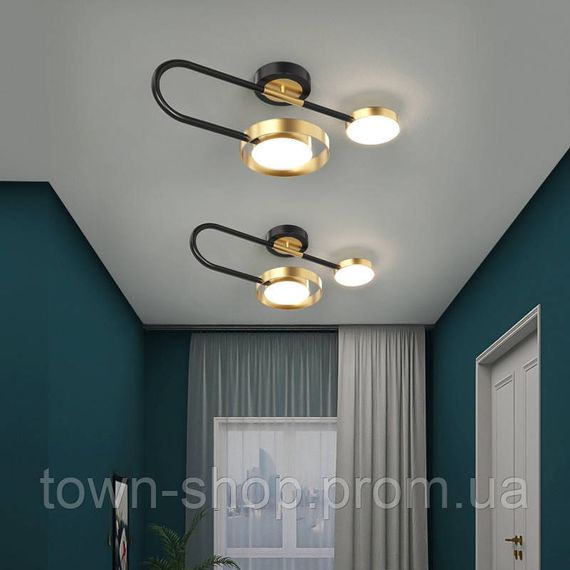 Люстра потолочная LED BD8886-bk-ab-k Черный 6х22х45 см.