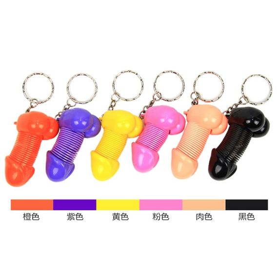 Брелок в виде пениса на пружине Roomfun SEXY MOBILE Key Ring оранжевый sexstyle | Зображення 2