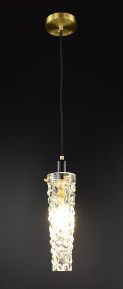 Люстра підвісна на 1 лампочку 26709 Латунь 35-200х10х10 см. | Зображення 1