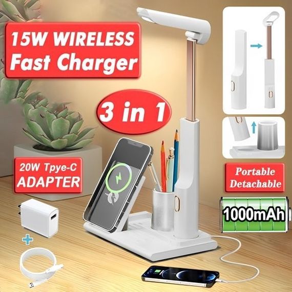 Настільна лампа з бездротовим зарядним пристроєм BL-A6 (43044-BL-A6_183) | Зображення 2