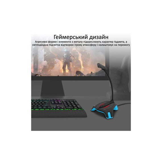 Мікрофон Vertux Streamer-2 LED USB Blue (streamer-2.blue) | Зображення 2